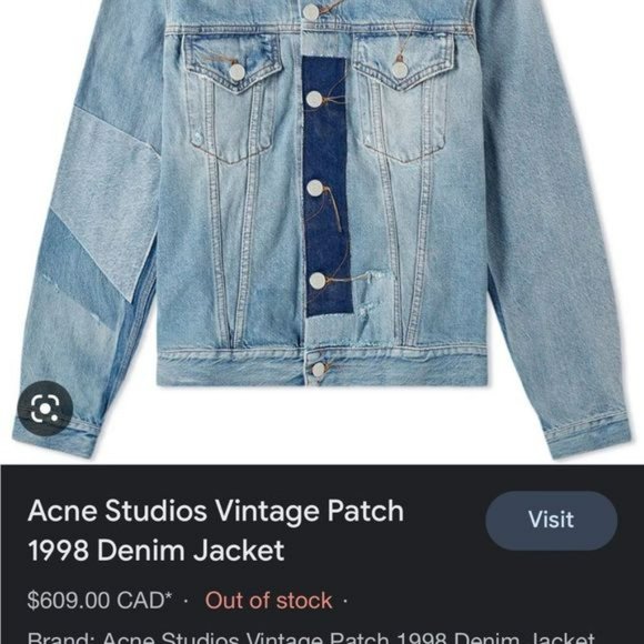 ACNE STUDIOS?VINTAGE?PATCH 1998 DENIM JACKET - Picture 2 of 7